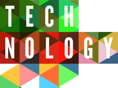Technology colours! geometric league gothic triangles