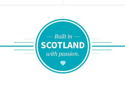 Built in Scotland blue circle georgia heart italics line lines source sans pro texture