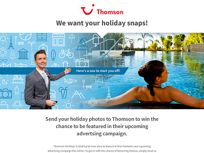STV & Thomson Holidays blue holiday line icons outline icons photos red sean batty snaps source sans pro stv thomson vacation