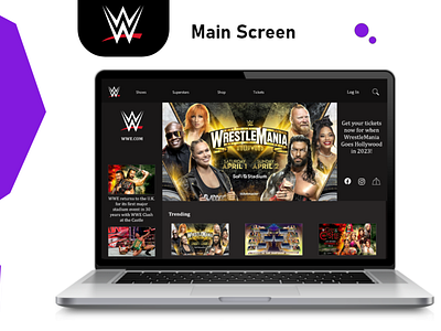 WWE website custom design