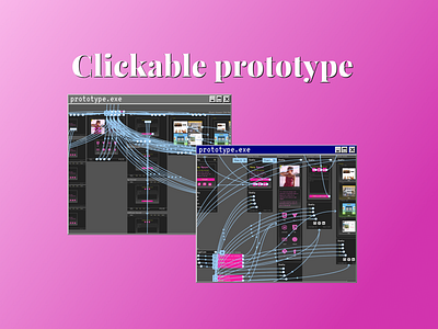 Clickable prototype of the portfolio website [Figma] clickable prototype design figma icon pink portfolio prototype retro ui uiux ux we web design website