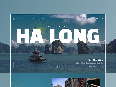 Ha Long bay cruise tour landing page.