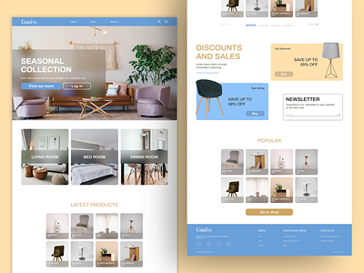 UI/UX for online store design furniture landing online store photoshop shop store ui uiux ux web design