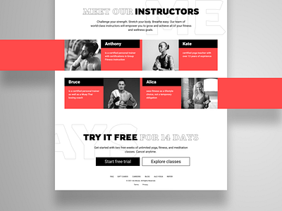 Ui/UX fitness, yoga instructors branding design fitness landing logo photoshop sport ui uiux ux web design yoga