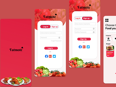 Food app app design ui ux