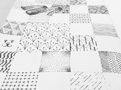 Pattern Play custom design detail grid hand illustrate pattern sketch