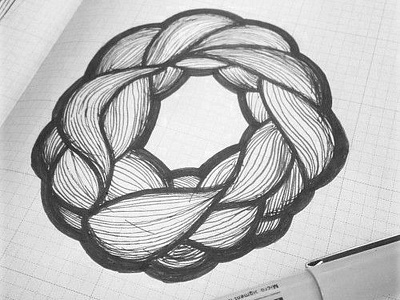 Round and Round font ink lettering o pen pencil sketch type typography