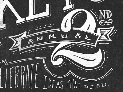 2nd Annual 2nd annual award barkeys hand lettering sketch type typography