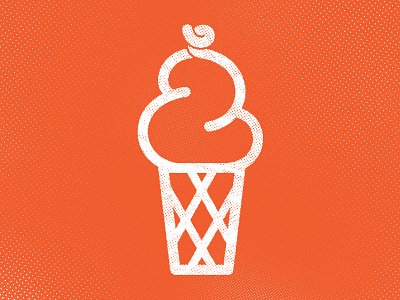 Curl cone curl halftone ice cream icon iconography illustrate illustration pattern texture weave