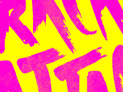 Rack Attack 80s 90s drawn halftone hand lettering neon paint type typography vector
