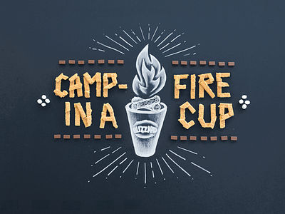 Food Type - Campfire campfire chalk chocolate dq food type food typography graham cracker hand lettering hand made lettering marshmallow typography