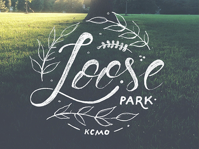 Loose Park • KCMO flourish hand lettering kansas city kc kcmo letter lettering logo park script type typography
