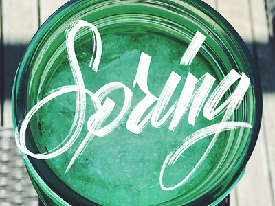 Spring Time ball jar hand letter hand lettering letter lettering season spring tmoneydesign type typography