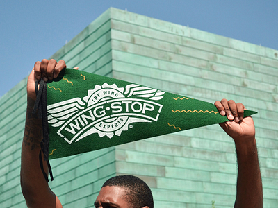 Wingstop - Wingday chicken design gold green instagram national chicken wing day pennant photography social media wingstop