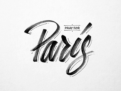 Pray for Paris lettering paris peace peace for paris pray for paris prayer tmoneydesign typography