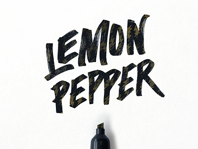 Lemon Pepper lemon lettering pepper sharpie stop tmoneydesign typography wing wingstop ws