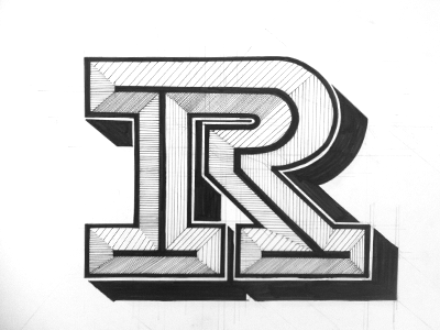 R | Cleaned Up hand drawn lettering r tmoney typography