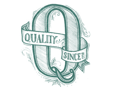 Q | Quality 1990 hand drawn illustration lettering q quality tmoney type defined typography vintage