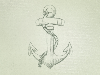 Anchor | Rough Skecth anchor hand drawn illustration pencil rope sketch texture