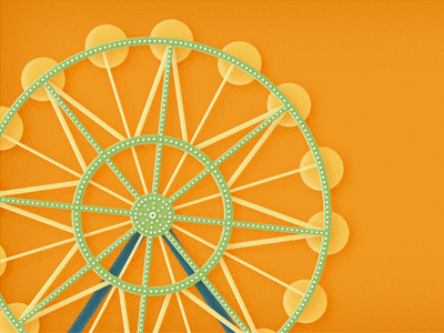 The Wheel ferris illustration summer texture wheel