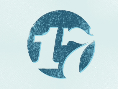 Number 17 17 blue calendar cutout date texture typography