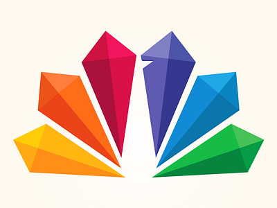 NBC - Geometric Peacock geo geometric logo nbc
