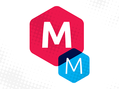 MM Logo Concept half tone half tone halftone polygon
