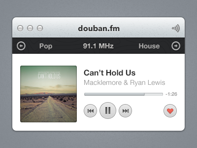 Radio Player radio widget player music controls window batch ui