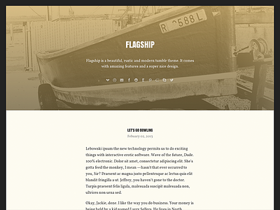 Flagship blog serif theme tumblr vintage