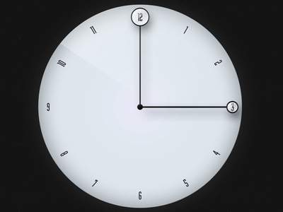 Little Time - Clock app clock design glass hands lens numbers typeface ui wip