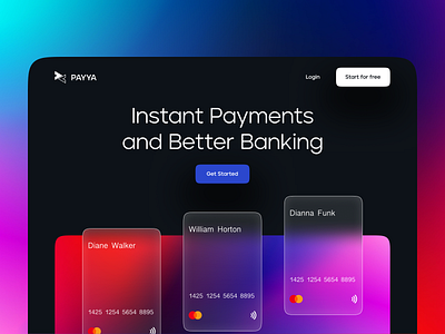 Payya Payment Header UI app app design card design card payment card ui concept design online payment payment card payment ui ui uiux ux web design