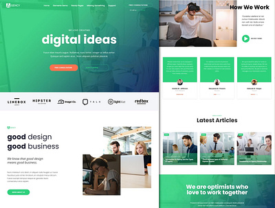 WordPress Agency Landing Page Website with Online Chat Support blog page design elementor pro illustration landing page squeeze page wordpress wordpress website