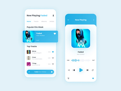 Music Streaming App - Concept app design art creative design designinspiration figma music music player streaming ui ux