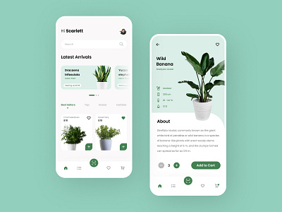 Plant Shop E-commerce App app design art creative designinspiration e commerce figma green nature plant shop ui