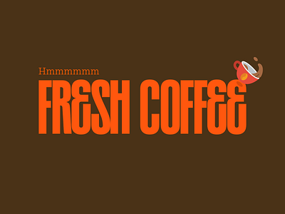 Fresh coffee coffee poster type