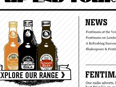 Fentimans - Bottles design page vector