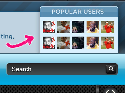 Popular Users Pane thumbs ui