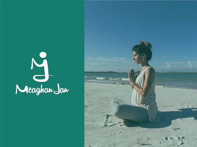 Meaghan Jan / M + J + Meditation Pose branding design graphic design illustration illustrator logo logo design meditate meditation meditation logo mj mj logo pray