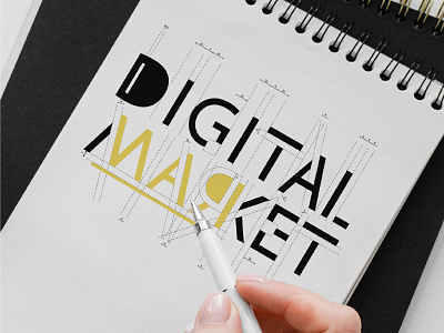 Digital Market bold bold logo branding design digital digital market digital marketing digital marketing logo graphic design illustration logo logo design minimal mockup typography