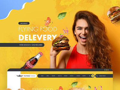 Food Deilvery website 3d animation branding graphic design logo motion graphics ui