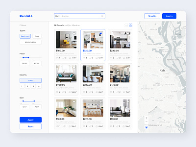 UI design Advanced Search advanced search apartments search artschool webdesign uxui design cards of apartments complex search design filter of characteristics khmeliardesign minimal product card design renting an apartment ui ux uxui design web