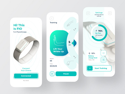 UI Concept APP for physiotherapy