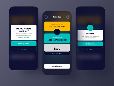 Fund transfer user interface design