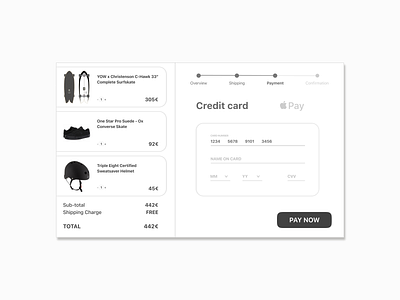 A credit card checkout page for Skateboard shop 002 branding checkout dailyui design graphic design illustration shop ui ux