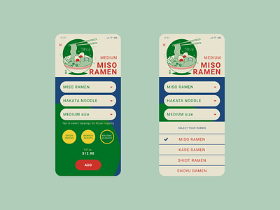 Settings for Ramen app. 007 app branding dailyui dailyui007 dailyuichallenge design food app food shop design graphic design illustration settings ui ux vector