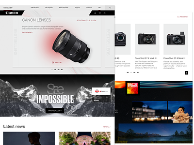 Canon Store: Corporate Website. Branding. branding design e commerce store ui user experience ux