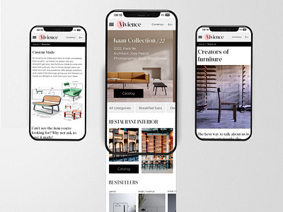 Furniture Store: Vivience. branding design e commerce store ui user experience ux