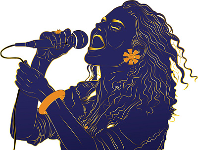 Women Singer Illustration design illustration singing illustration vector