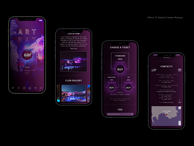 Landing page adaptives, dj's performance event invitation adaptive design dj performance event invitation figma landing page ui ui designer ux web design