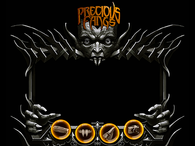 Precious Fangs digital painting fangs interface design photoshop vampire